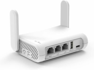 GL.iNet GL-SFT1200 (Opal) Secure Travel WiFi Router | AC1200 Dual Band Gigabit Ethernet Wireless Internet | IPv6 USB 2.0 MU-MIMO DDR3 | 128MB Ram Repeater Bridge Access Point Mode