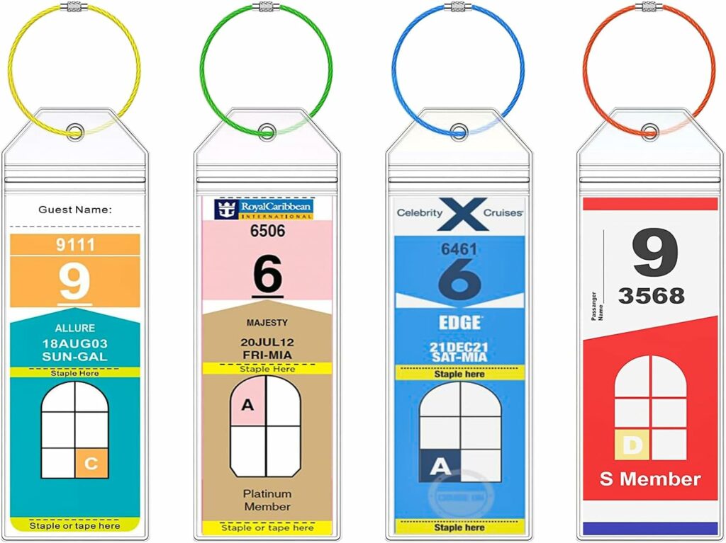 Cruise Luggage Tags, NTONPOWER Cruise Tags Holders with Steel Loops Clear Cruise Luggage Tags for Cruise Ships Fits All Royal Caribbean & Celebrity Cruise Cruise Essentials in 2024