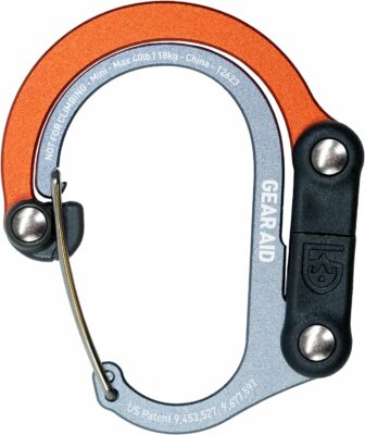 GEAR AID HEROCLIP (Mini) Carabiner Gear Clip and Hook, for Hanging Bags, Purses, Lanterns, Strollers, Tools, Helmets, Water Bottles, and More