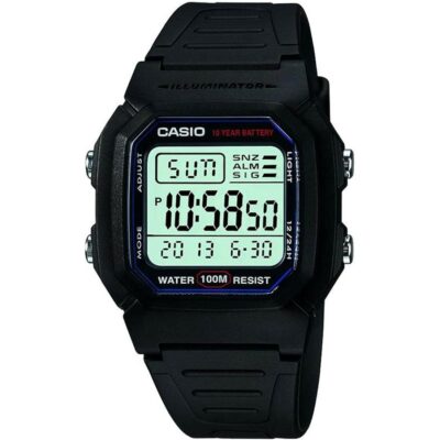 Casio Men's Classic W800H-1AV Sport Watch with Black Resin Band