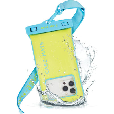 Case-Mate IP68 Waterproof Phone Pouch - Floating Waterproof Phone Case with Crossbody Lanyard - Beach Cruise Ship Travel Essentials - Compatible with All Devices - Touchscreen Friendly - Citrus Splash
