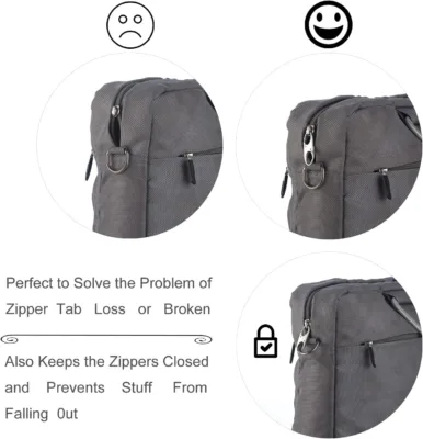 Zpsolution Double Small Carabiner Clips - Theft Deterrent - Holding Zipper Closed - Zipper Pull Replacement